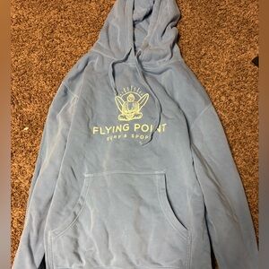 Flying point surf blue hoodie